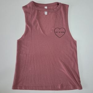 🌷Everfitte Bella Canvas Heart Muscle Tank Size Small